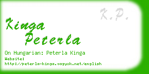 kinga peterla business card